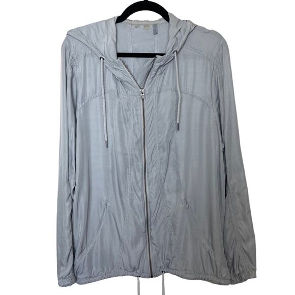 Athleta Luminous Anorak Long Sleeve Front Zip Hoodie Jacket Gray Size XL - Picture 10 of 10